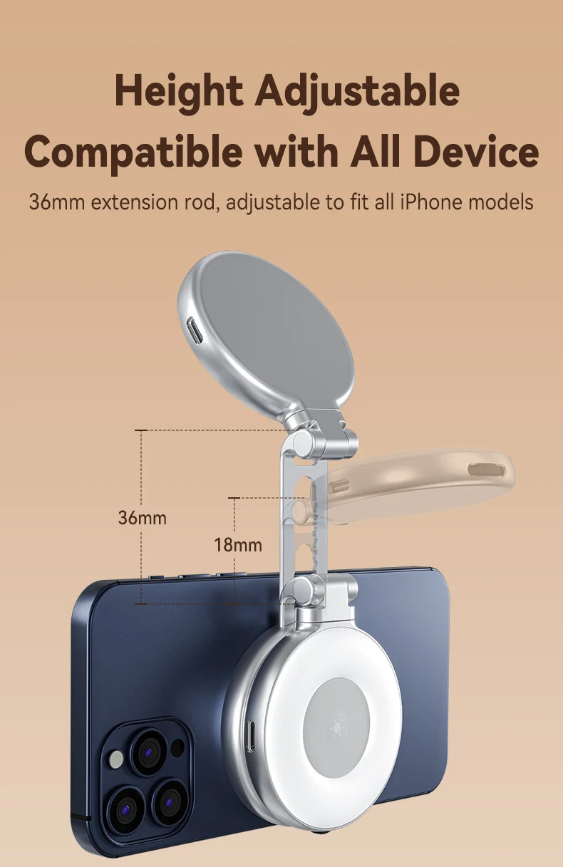 TELESIN Magnetic Camera Hand Grip – Phone Holder with Remote