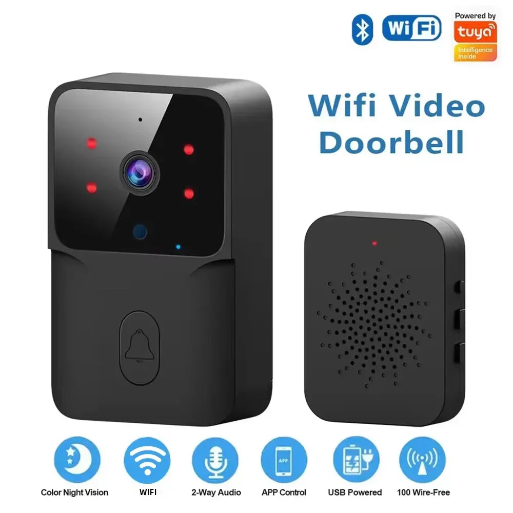 Tuya Smart Doorbell Camera – Wireless HD Video & Night Vision Security