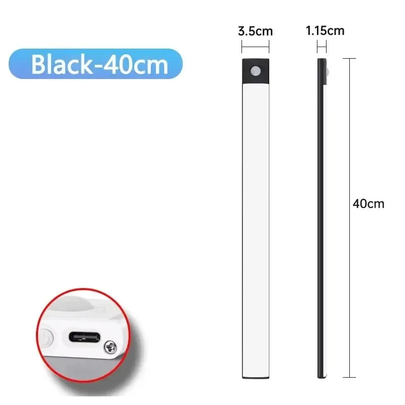 3-in-1 Under Cabinet LED Light – Motion Sensor, USB Rechargeable (Multiple Lengths)