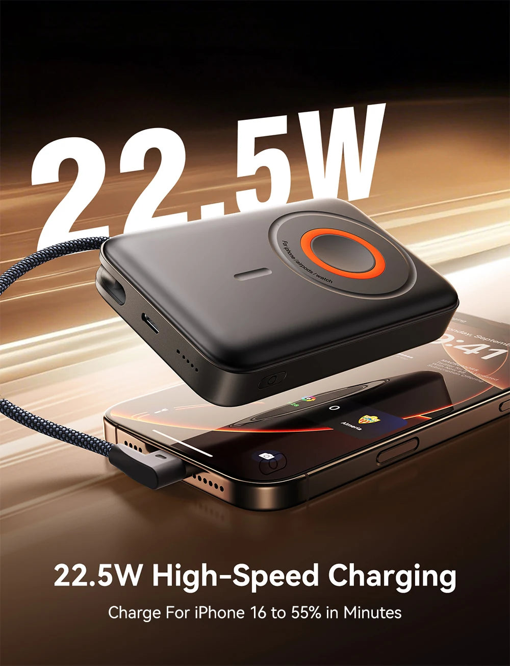 Magnetic 3-in-1 Wireless Power Bank – 10000mAh Fast Charge for Apple Devices