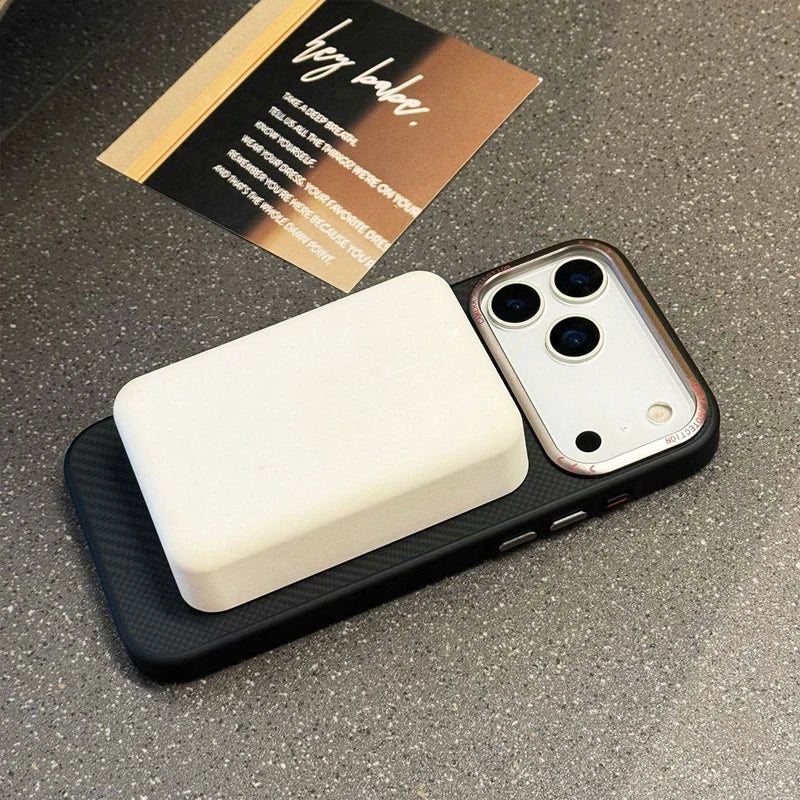 MagSafe iPhone Case – Carbon Fiber Texture, Wireless Charging