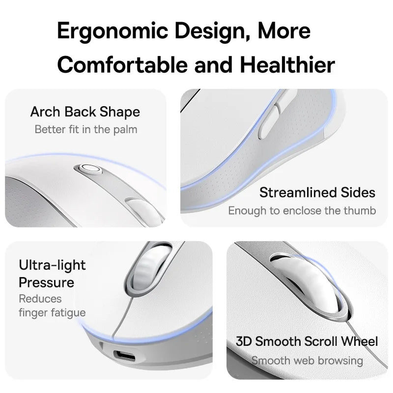 Baseus Wireless Rechargeable Mouse – Ergonomic & Bluetooth
