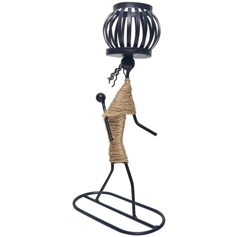 Metal Candlestick Figurine – Nordic Home Decor