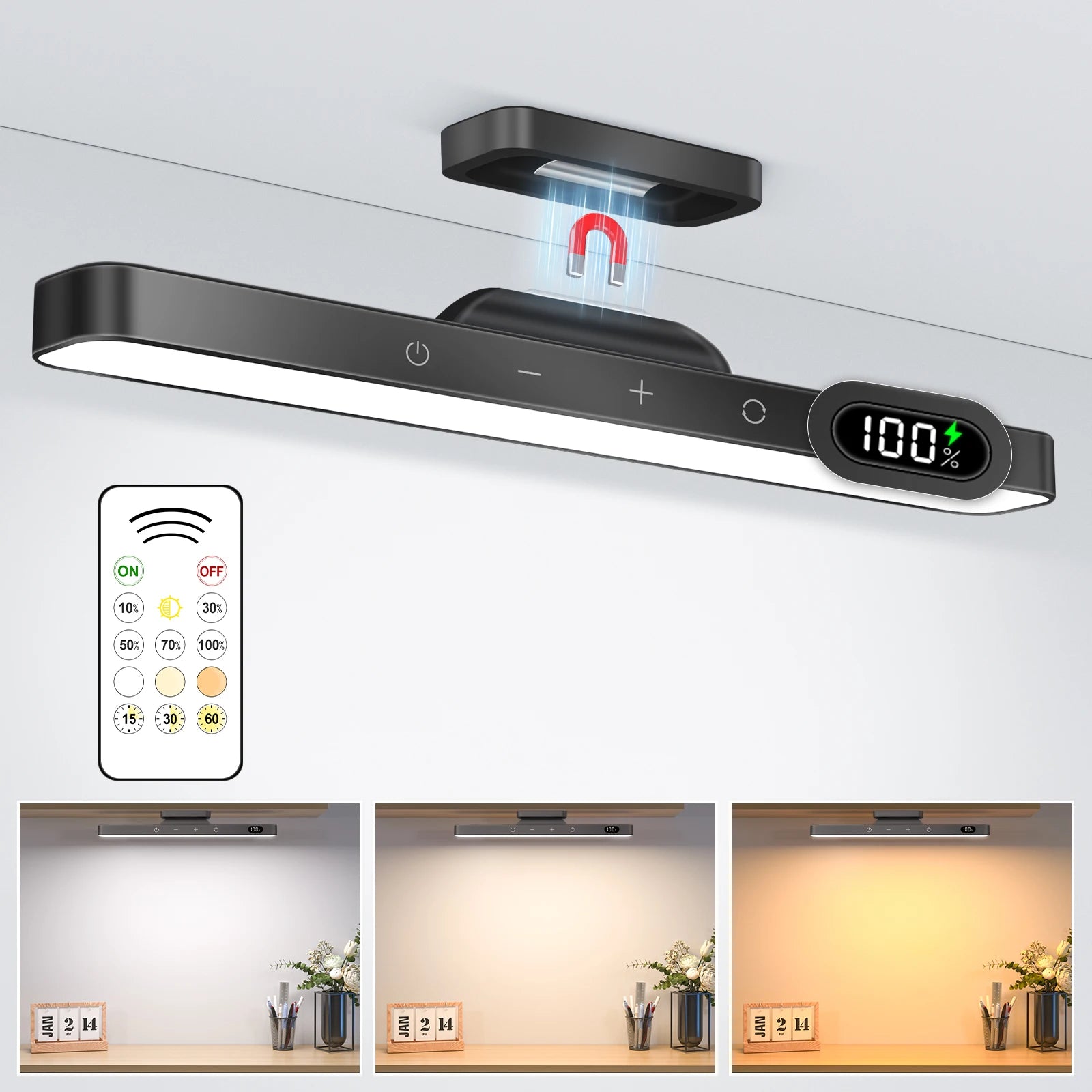 WILLED Dimmable Night Light – 3 Color Modes with 2500mAh Battery