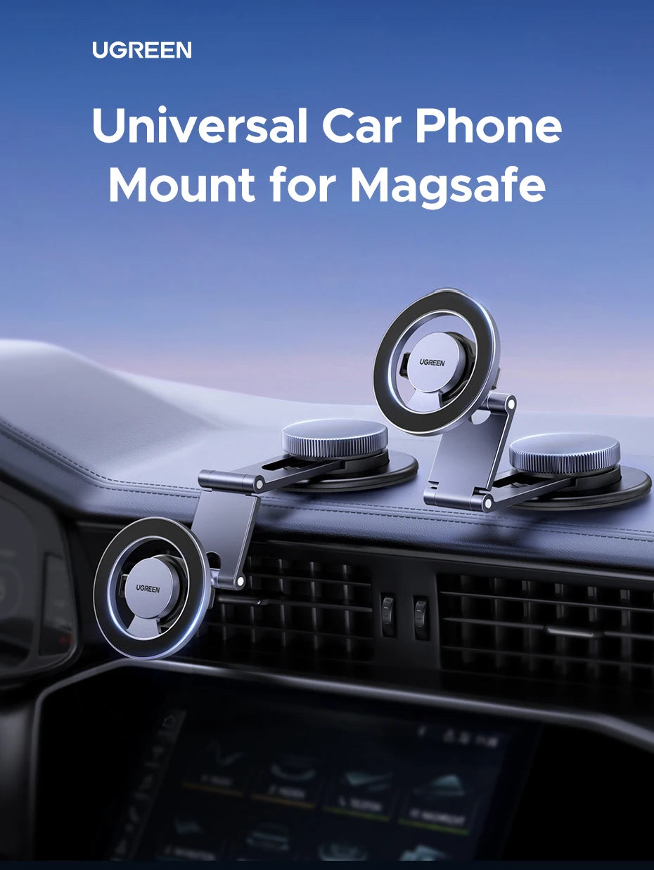 UGREEN Magnetic Car Phone Holder Dashboard Gravity Car Phone Stand For Magsafe iPhone 16 15 14 Pro Samsung Xiaomi Strong Magnets