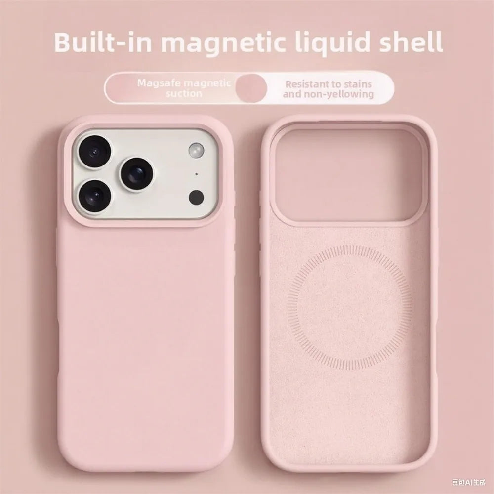 Magnetic Liquid Silicone Case – iPhone 16 & 17 Series