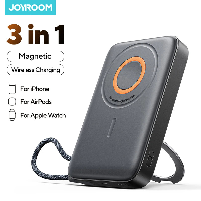 Magnetic 3-in-1 Wireless Power Bank – 10000mAh Fast Charge for Apple Devices