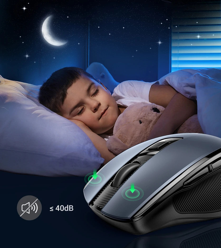 UGREEN Wireless Mouse – Ergonomic, 4000DPI, Bluetooth & 2.4G