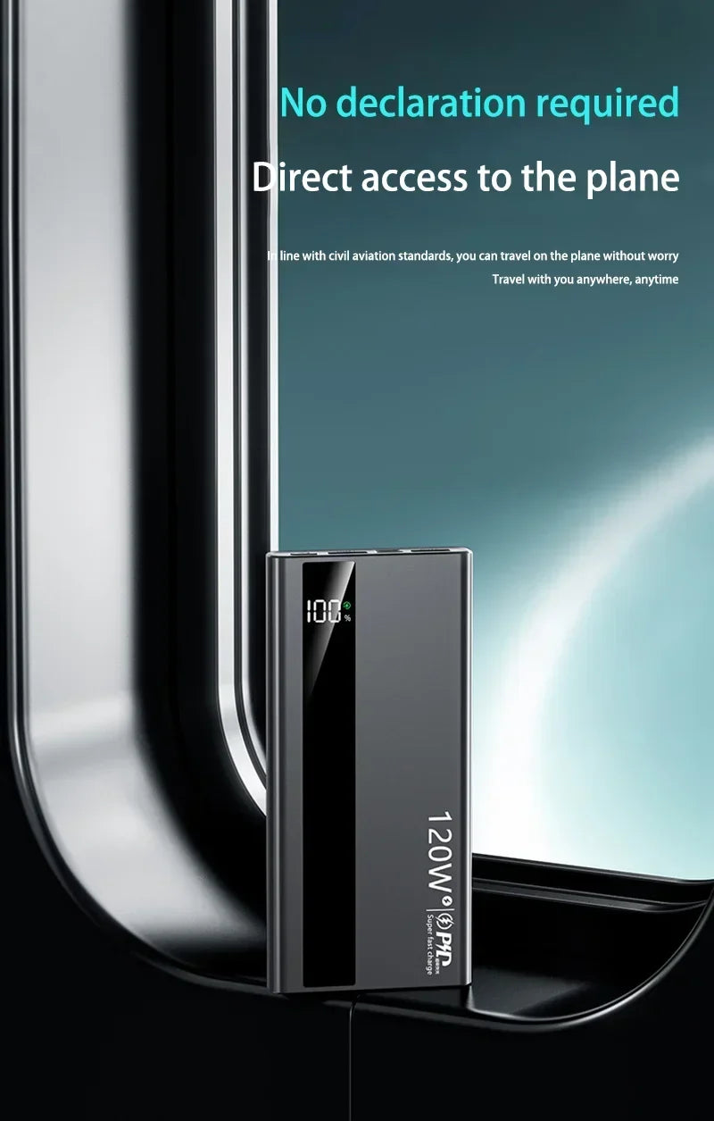 MIJIA 200000mAh Portable Charger – 120W Fast Power Bank for Phones
