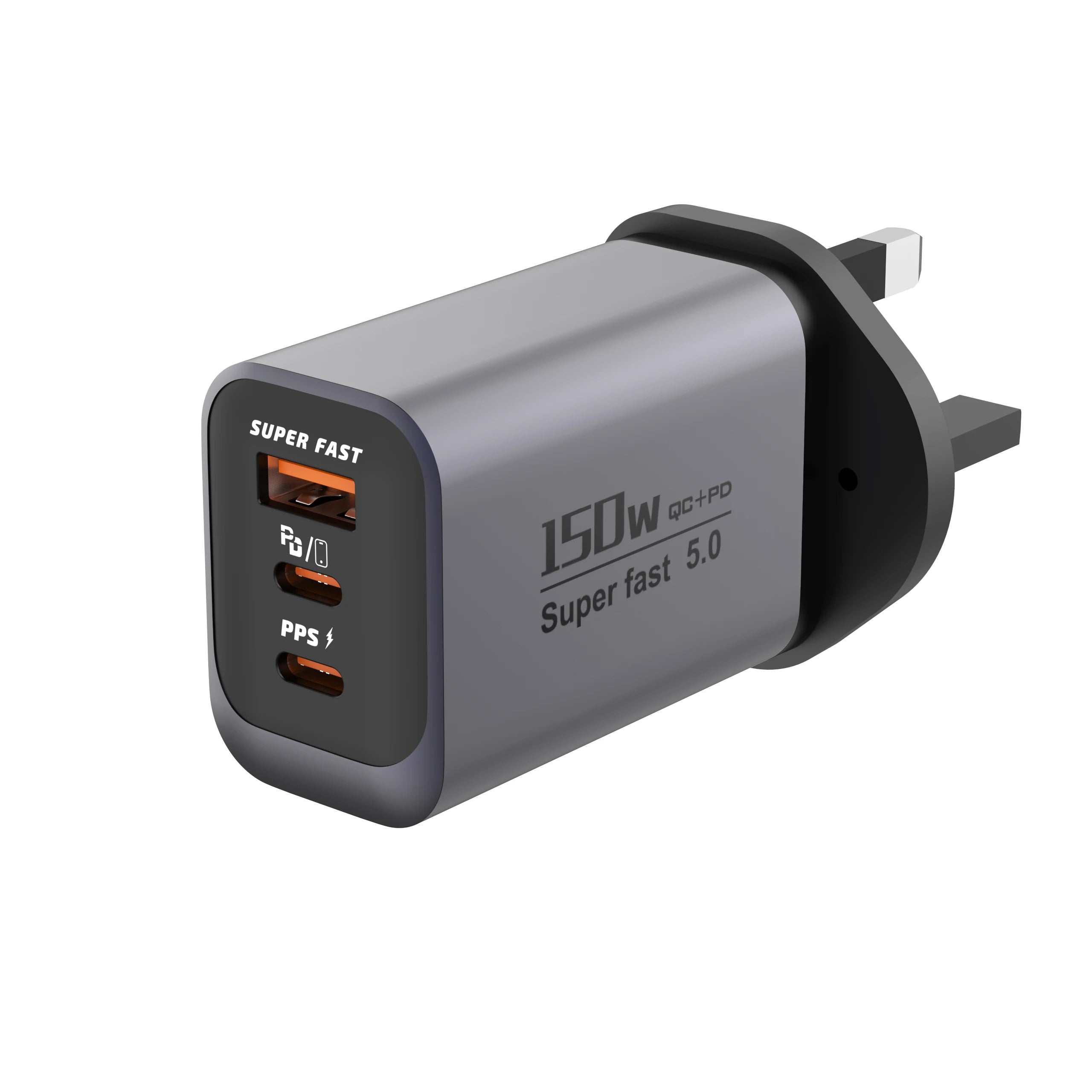 Quick Charge 3.0 Fast Charger Muti Total 150W 3 Port USB Type C PD Mobile Phone Wall Adapter for iPhone 16 Samsung S24 Xiaomi 15