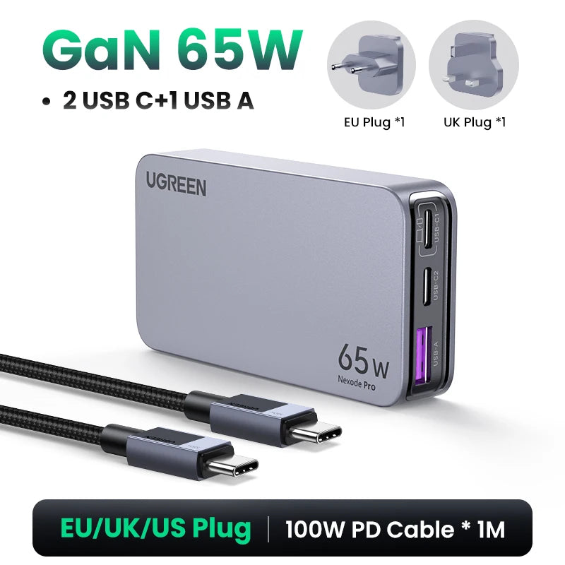 UGREEN 65W GaN Fast Charger for Phone & Laptop
