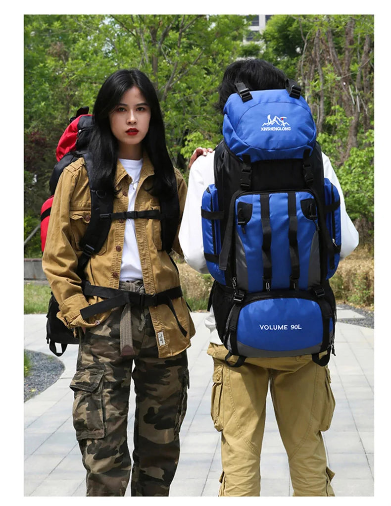 90L Waterproof Hiking Backpack – Large Capacity Camping & Trekking Bag