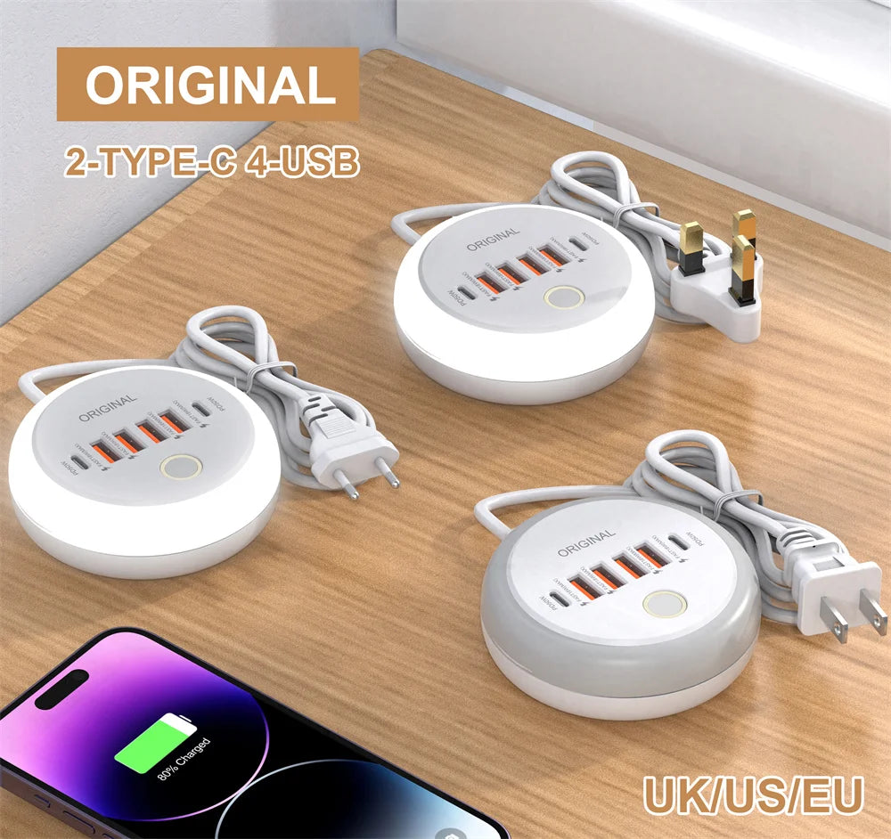 50W USB Multi-Port Charger – Quick Charge for Phones