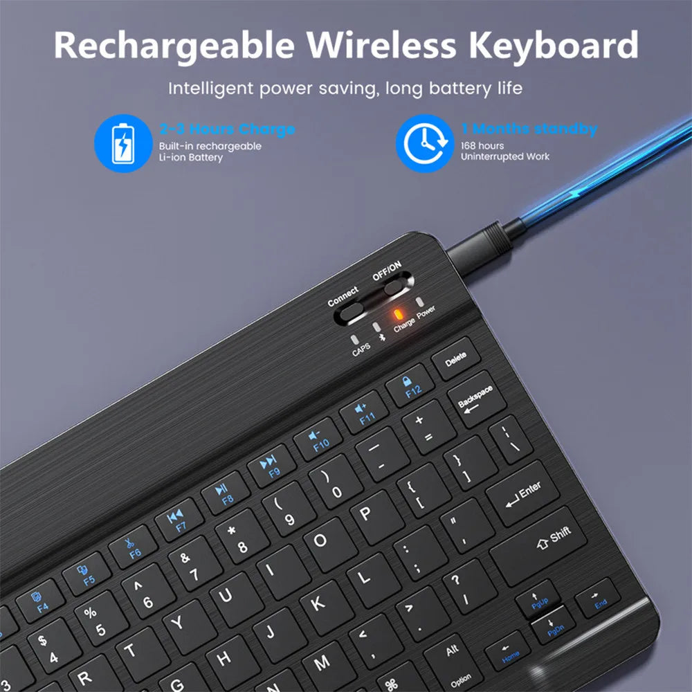 Wireless Keyboard Mouse Combo – iPad, Android, Windows Tablet, Multi-Language