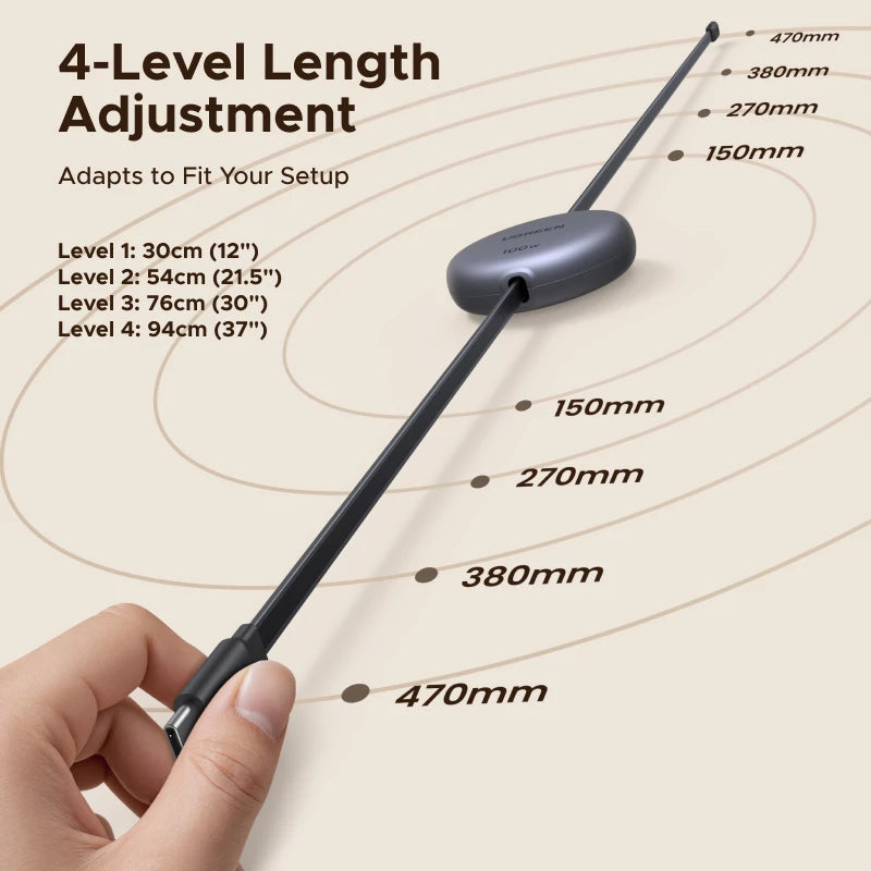 UGREEN USB-C PD Cable – Retractable Fast Charging for iPhone