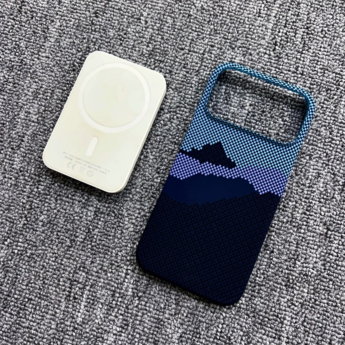 Frameless Carbon Fiber Starry Sky Magnetic Case – iPhone 15–17 Series