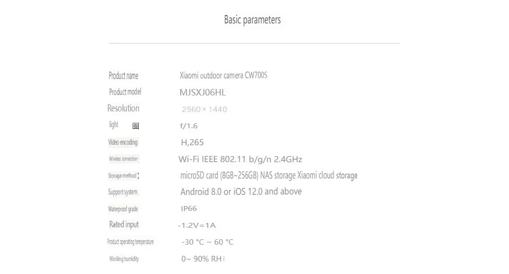 Xiaomi CW700S 2.5K CCTV – Full-Color Night Vision, WiFi, 4MP, IP66
