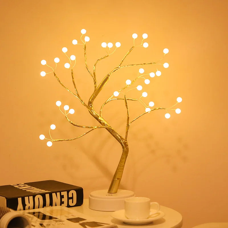 LED Rose Leaf Table Lamp – USB Fairy Light for Home & Bedroom Decor