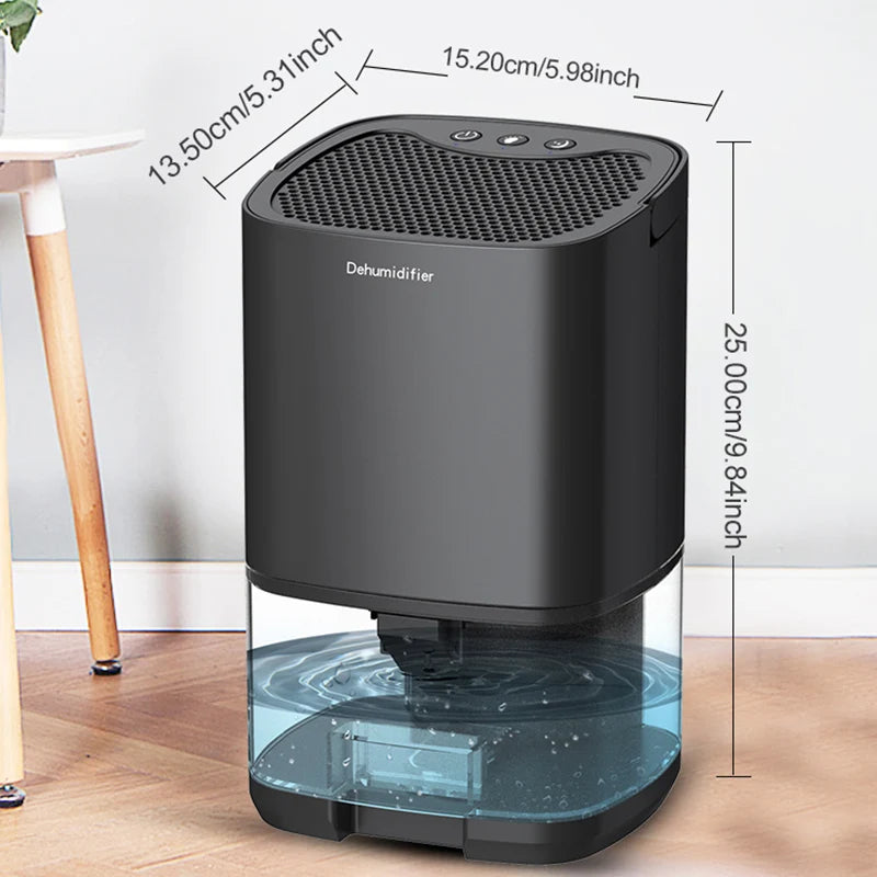 Portable Silent Air Dehumidifier – 1L Compact Moisture Absorber (EU/US Plug)