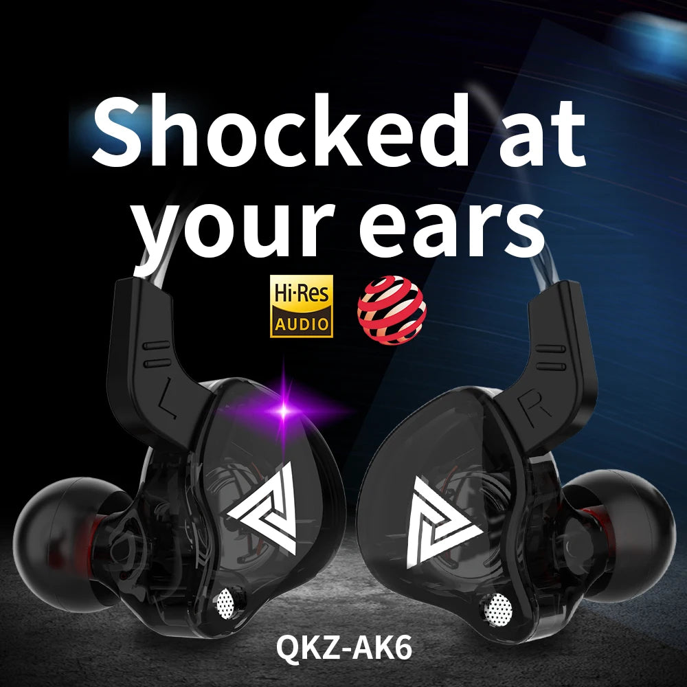 Original QKZ AK6 Earbuds – Stereo Sports Headphones