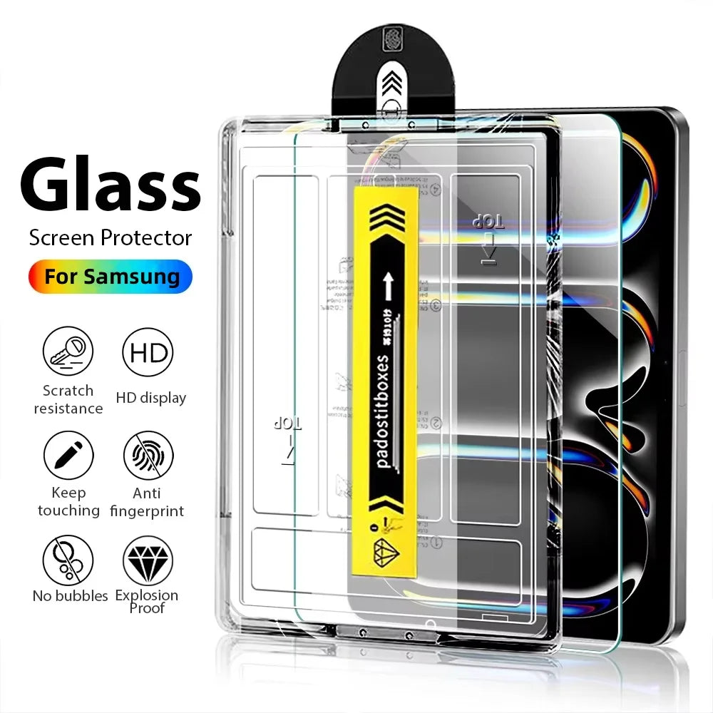 Tablet Screen Protector – Auto Alignment Tempered Glass for Samsung Tabs