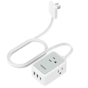 TESSAN Mini Power Strip – Ultra-Thin Design with 3 AC Outlets & 3 USB Ports