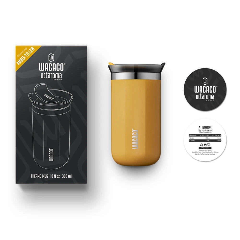 WACACO Octaroma Travel Coffee Mug – Insulated Stainless Steel Tumbler