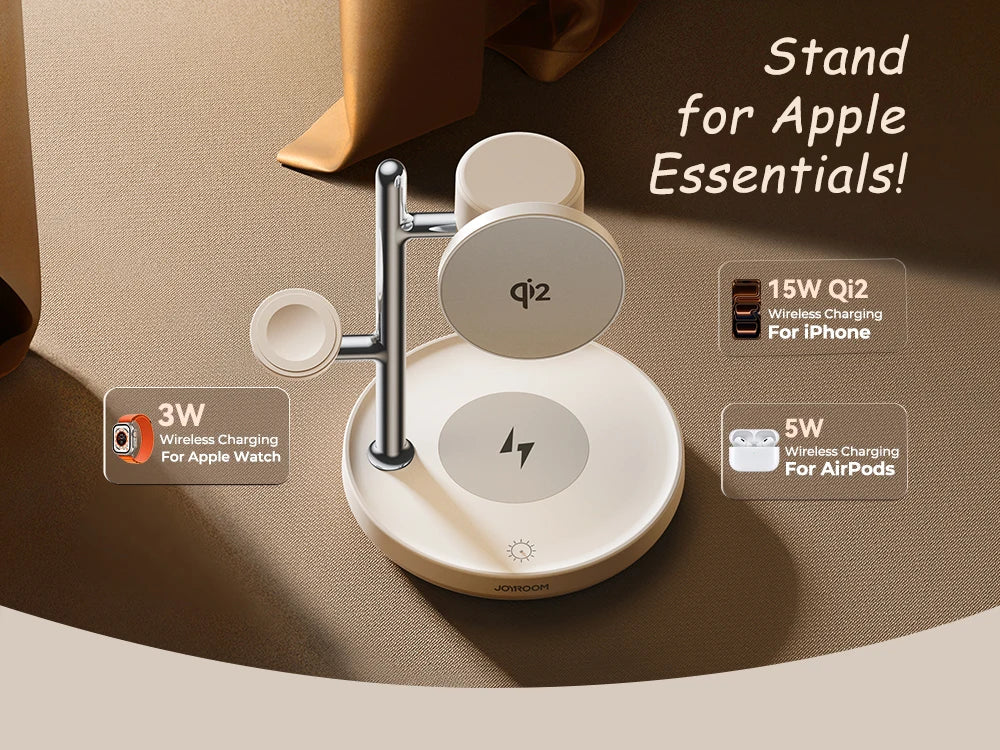 JOYROOM Qi2 3-in-1 Magnetic Wireless Charger