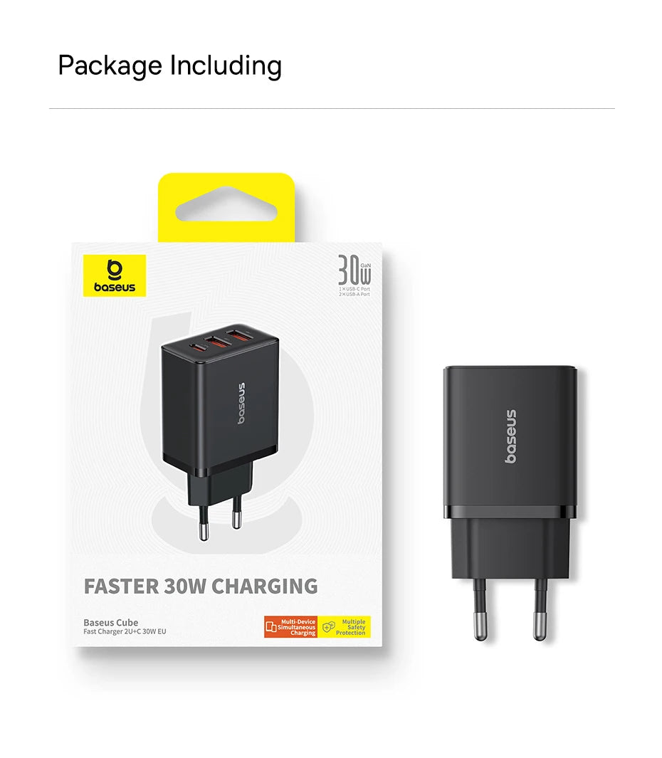 Baseus 30W USB-C Fast Charger – PD3.0