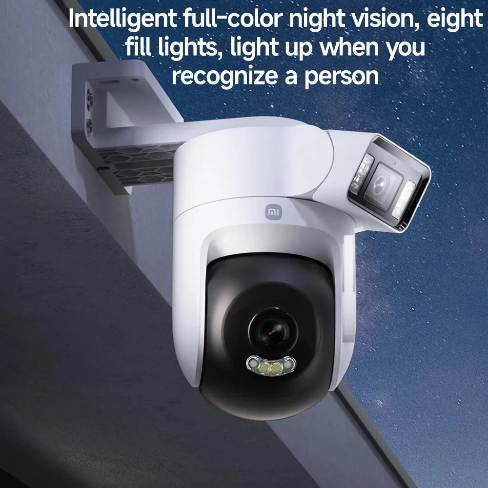 New Xiaomi Outdoor Camera 4 Dual Lens 5MP 3K HD Dual View Monitoring Panoramic Closeup Tracking IP66 Weatherproof AntiTheft - CN