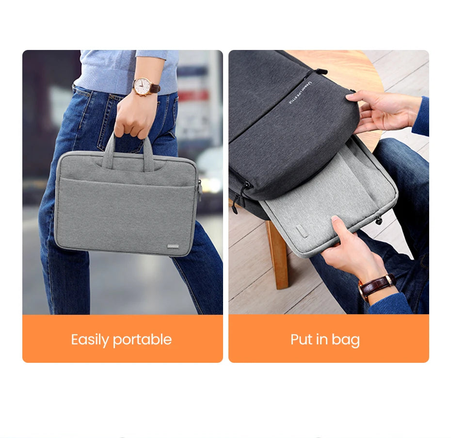 UGREEN Leather Laptop & iPad Sleeve – MacBook Pro/Air 13–14