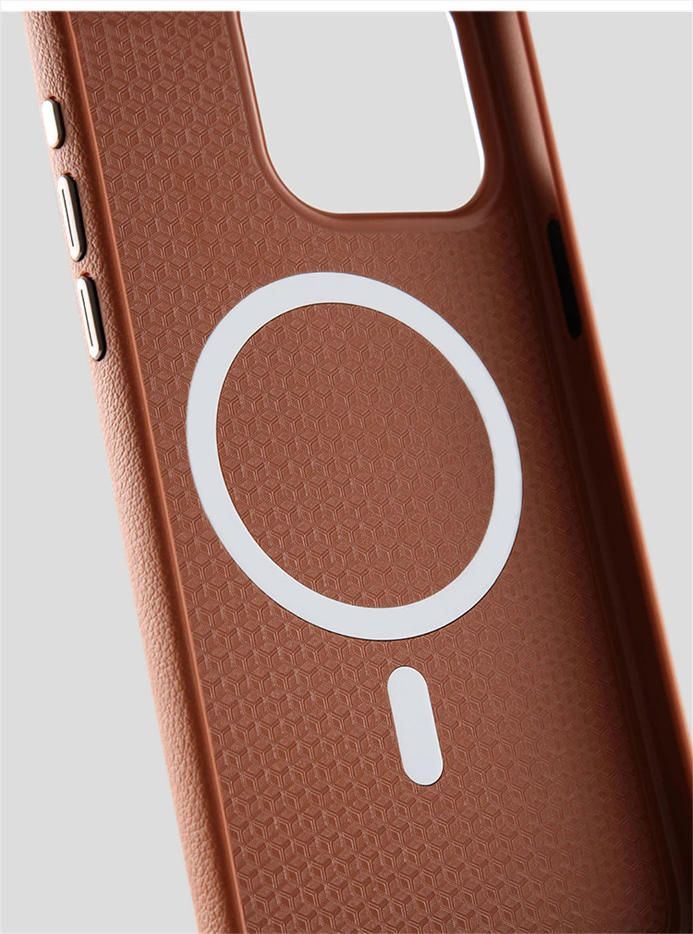 Luxury Business Metal Camera PU Leather Magnetic Case for iPhone 15–17 Series – MagSafe Wireless Protective Cover