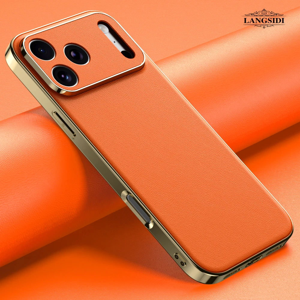 Luxury Leather Protective Case – iPhone 16 & 17 Series