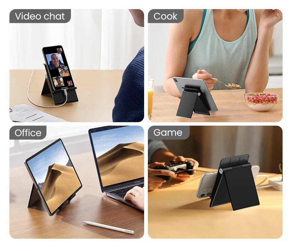 UGREEN Foldable Phone Stand – Desk Holder for iPhone & Mobile Devices