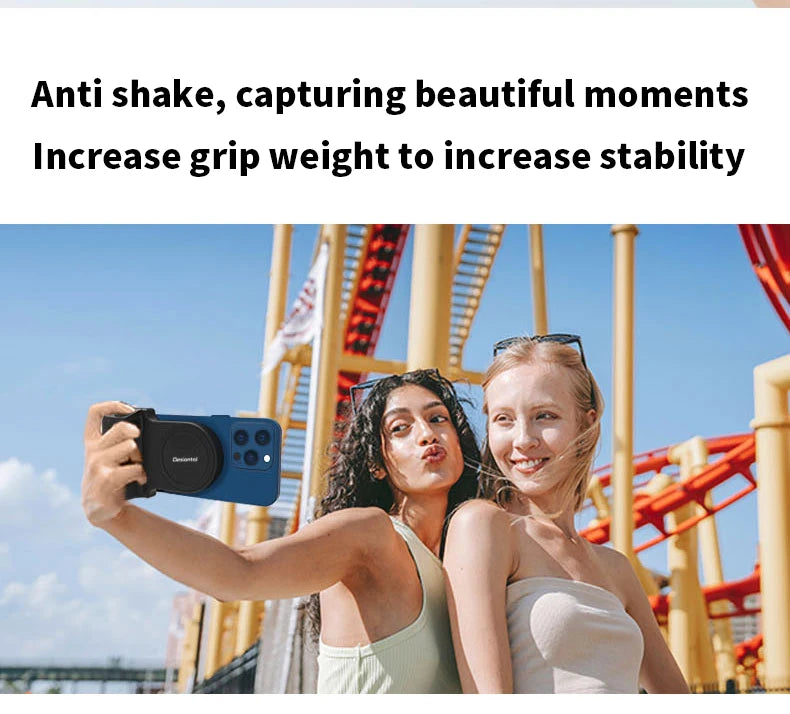 Magnetic SnapGrip Phone Stand – Selfie & Vlogging Tripod with Bluetooth Remote