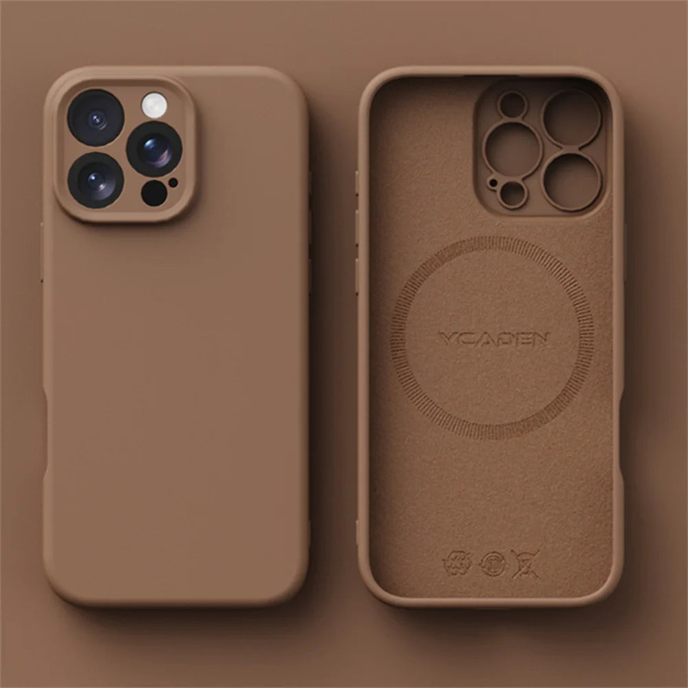 Luxury MagSafe Silicone Case – Smooth iPhone Cover