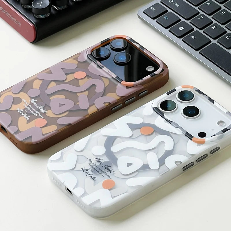 Geometric Graffiti MagSafe iPhone Case – Shockproof