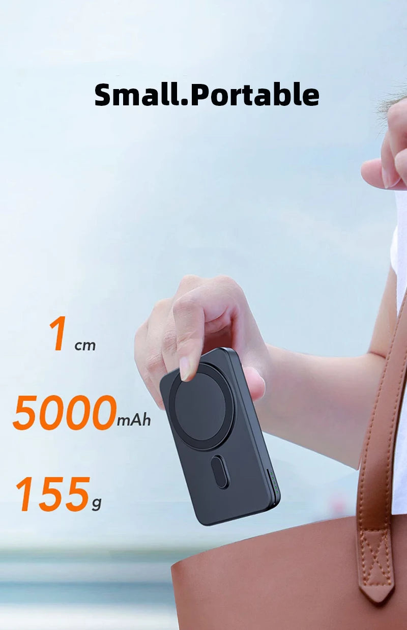 Portable 3-in-1 Wireless Charger – 10000mAh Power Bank for Apple Devices