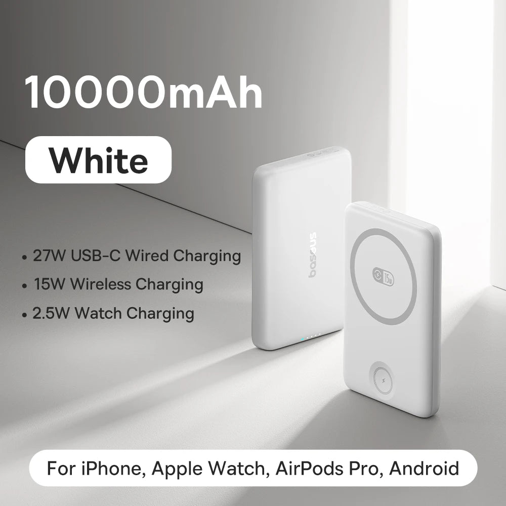 10000mAh Baseus Power Bank – Magnetic, Up to 27W