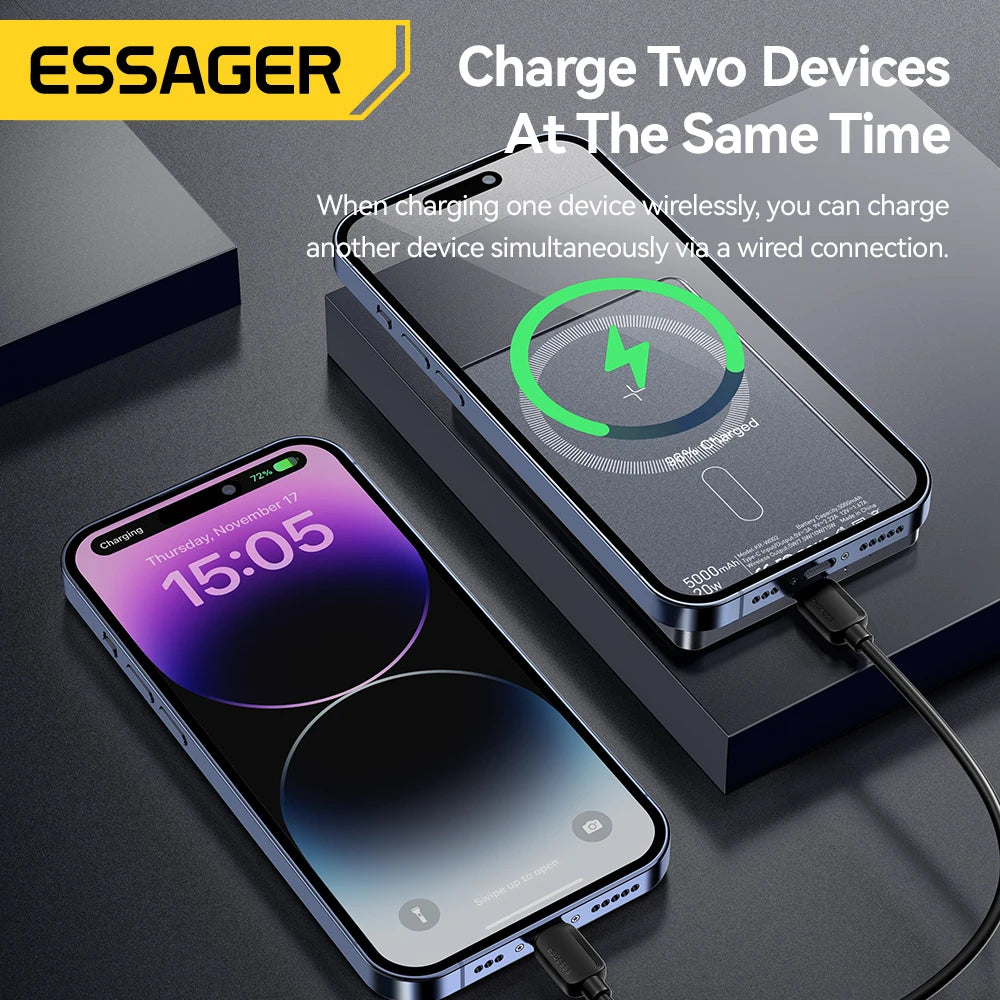 5000mAh Slim MagSafe Power Bank – Essager 20W
