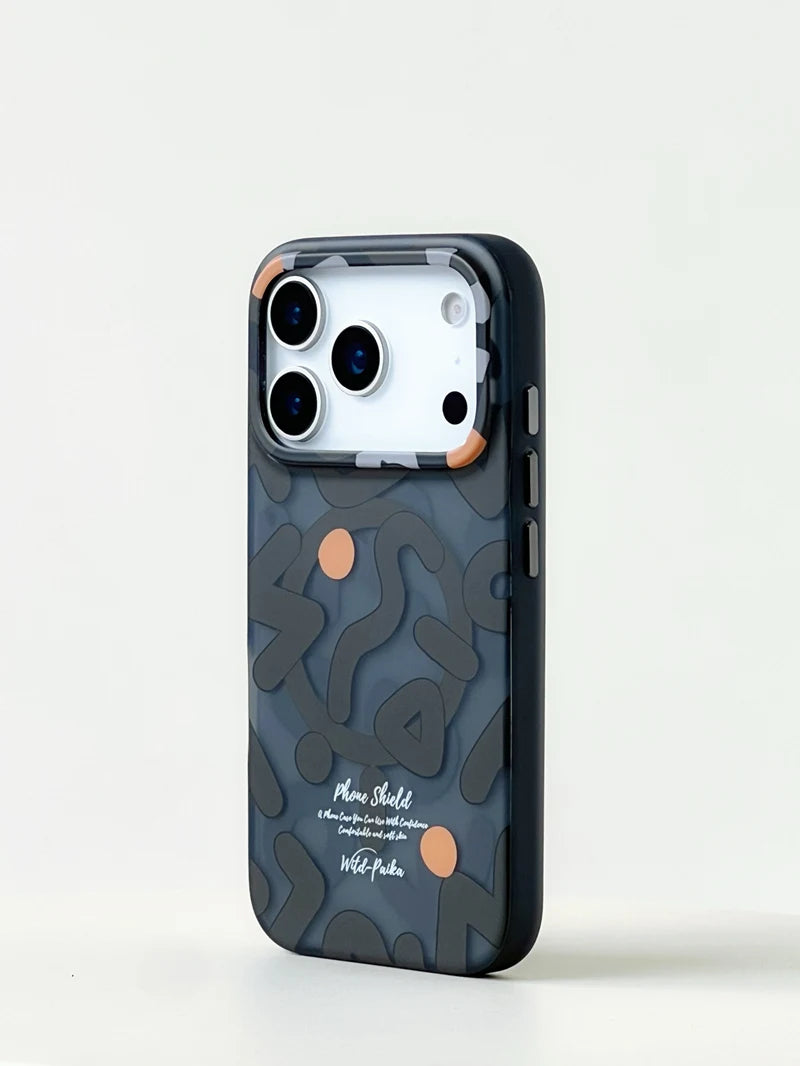 Geometric Graffiti MagSafe iPhone Case – Shockproof