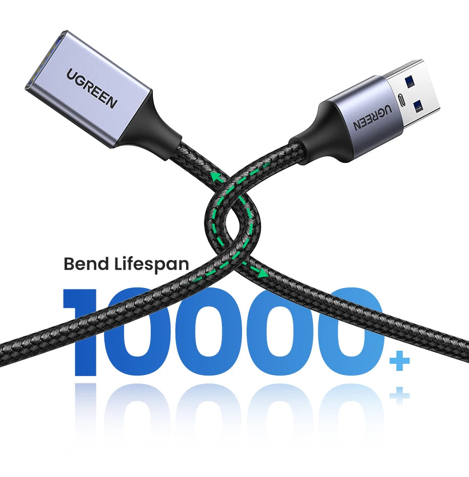 UGREEN USB 3.0 Extension Cable – Male to Female, Data Transfer