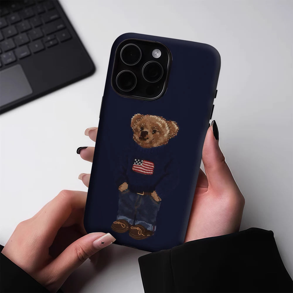 iPhone 17 Knit Bear Case – Magnetic & Durable