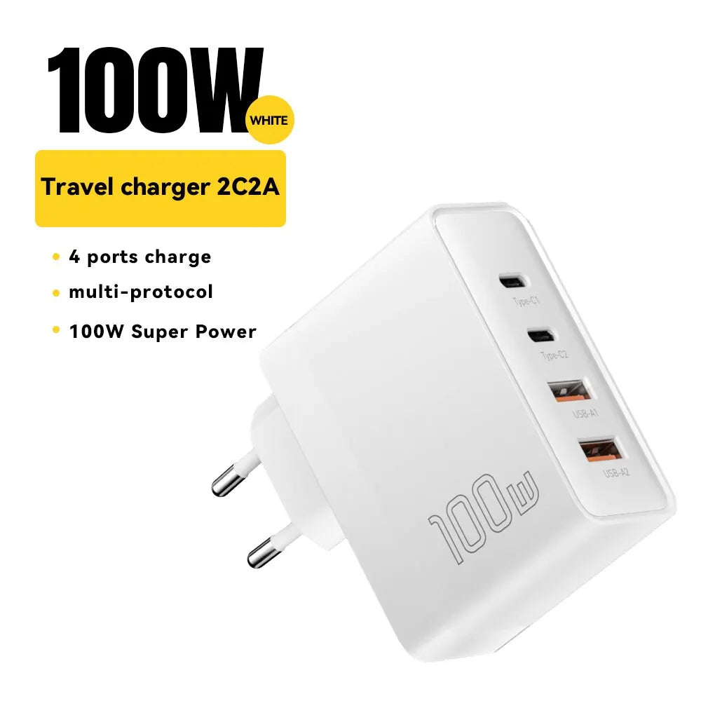 Essager 100W GaN USB-C Quick Charger – PD & QC for iPhone, Xiaomi, MacBook