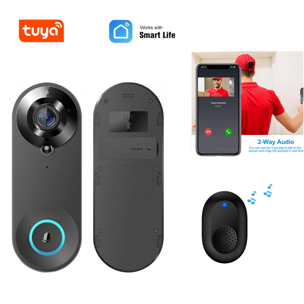 Smart 1080p Wi-Fi Video Doorbell – Motion Detect & Night Vision