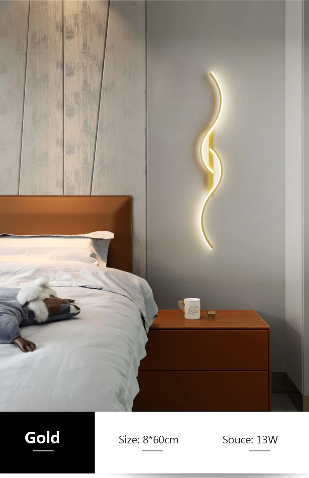 Modern Minimalist Wall Lamp – LED Strip for Home
