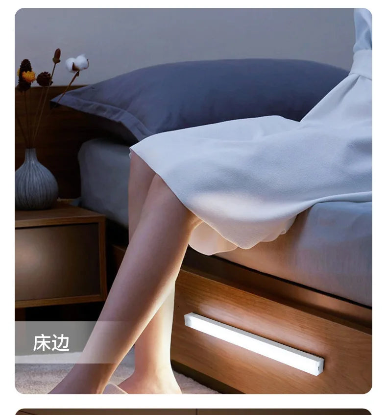 LED Night Light – Motion Sensor, 3 Color Dimming & USB Rechargeable
