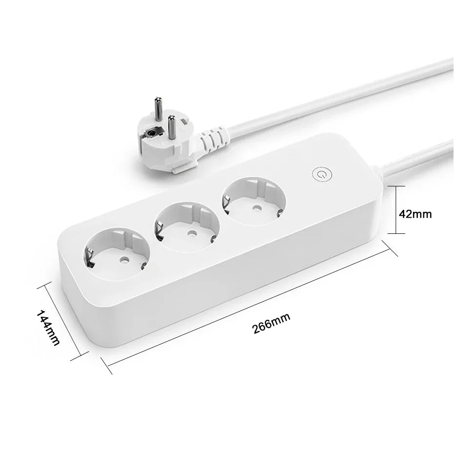 Zigbee Smart Power Strip – 1- 4 AC Outlets & 4 USB Charging Ports