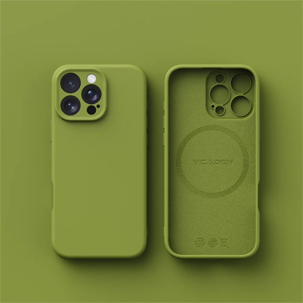 Luxury MagSafe Silicone Case – Smooth iPhone Cover