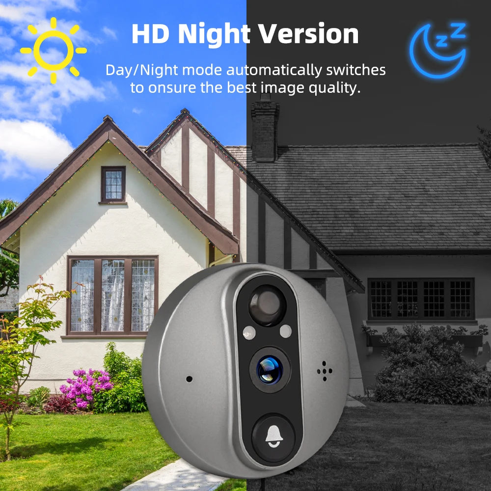 3MP Smart WiFi Doorbell Camera – PIR Motion & 5000mAh Battery